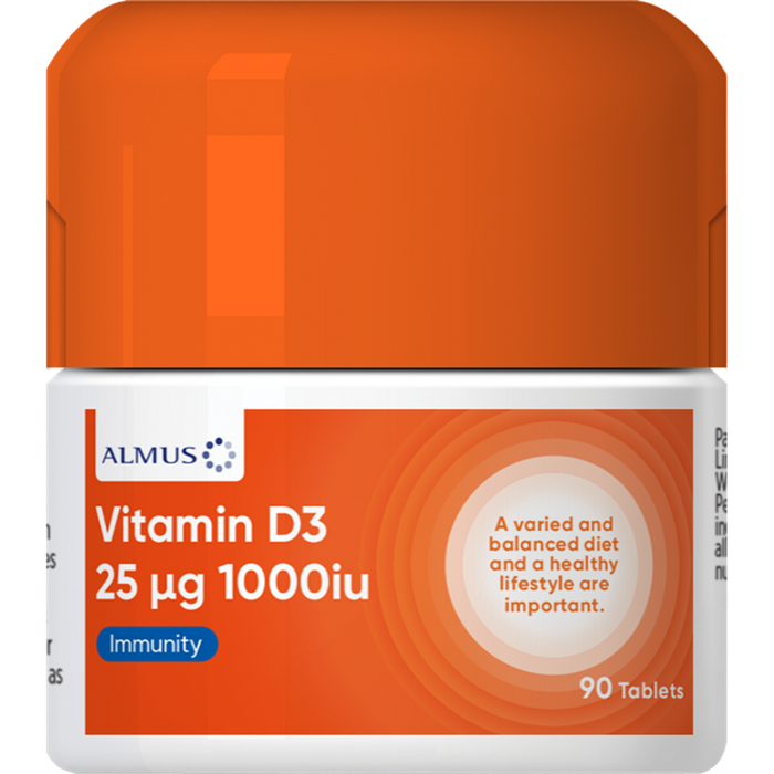 Almus Vitamin D3 25ug High Strength Tablets