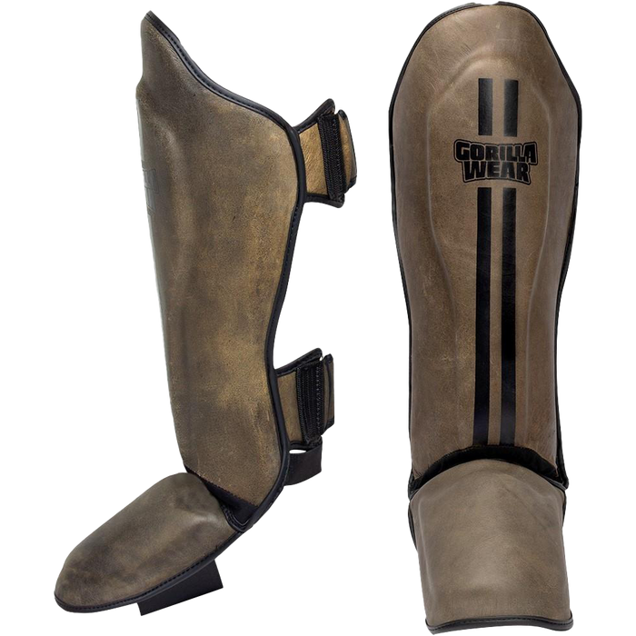 Gorilla Wear Yeso Shin Guards - Vintage Brown