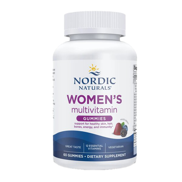 Multivitamin-Fruchtgummis fĂŒr Damen, gemischte Beeren â 60 Fruchtgummis