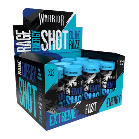 Rage Energy Shot, Blue Razz - 12 x 60 ml.