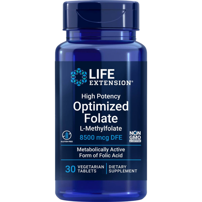 Hochwirksames, optimiertes Folat von Life Extension – 30 vegetarische Tabletten