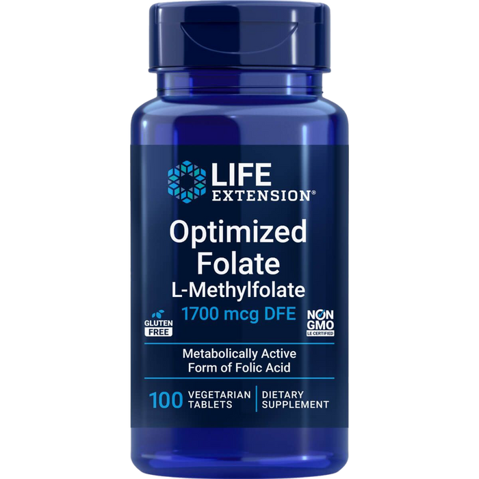 Life Extension Optimized Folate, 1700mcg â 100 vegetarische Tabletten