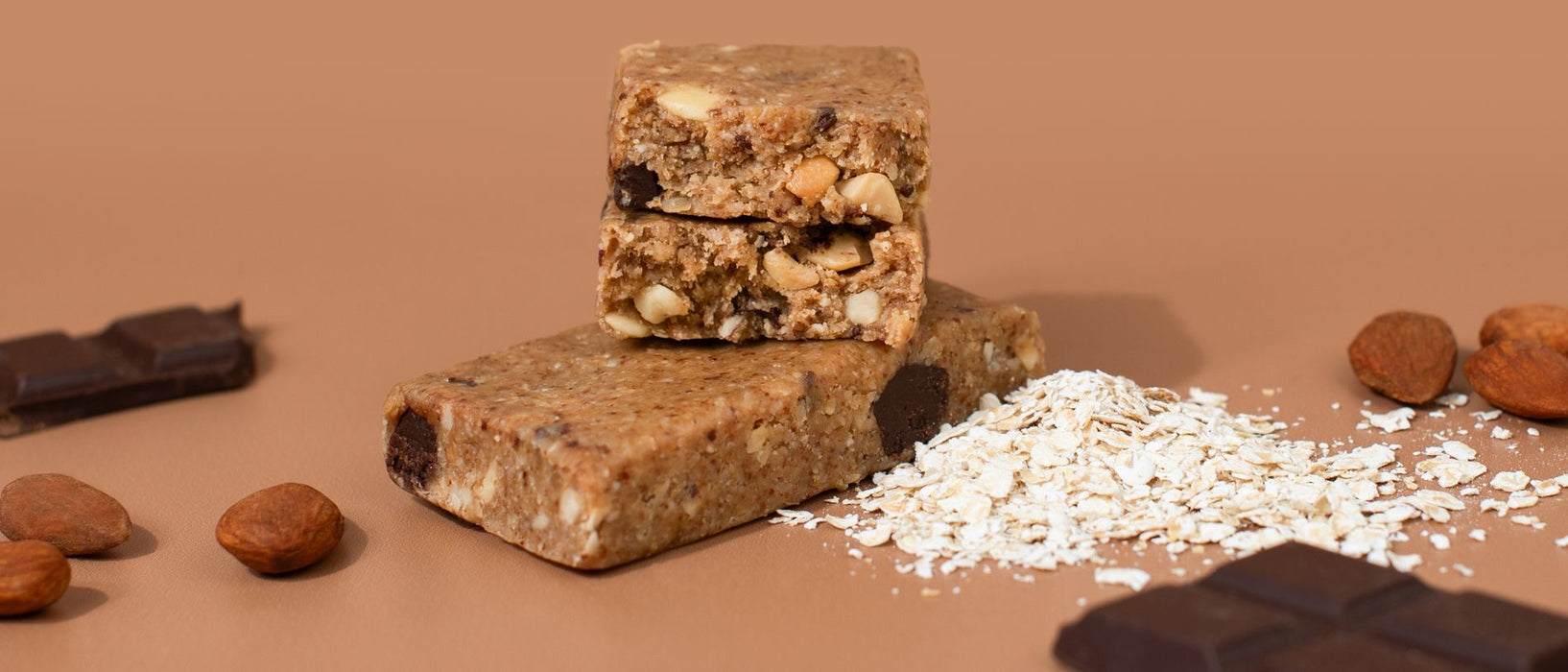 Vilgain Oat Bar 12x50g – Gluten-Free Organic Snack with Nuts for Long-Lasting Energy