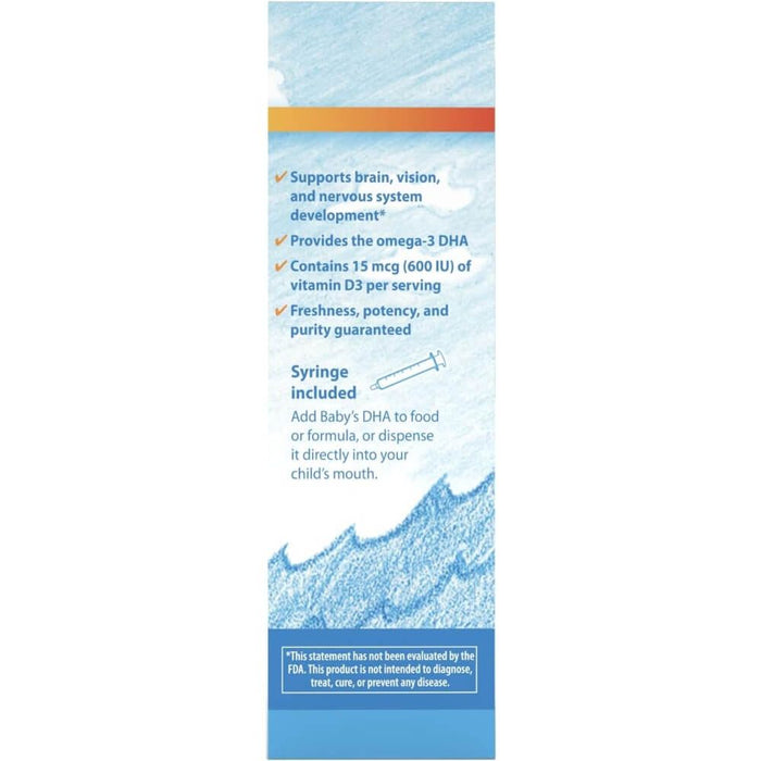 Carlson Labs Baby's DHA 920mg with Vitamin D3 2oz (60ml) - Brain & Memory at MySupplementShop by Carlson Labs
