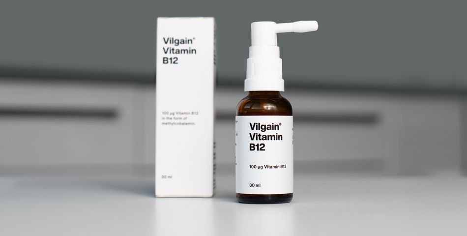 Vilgain Vitamin B12 30ml – Highly Absorbable Liquid Spray for Nervous System Support