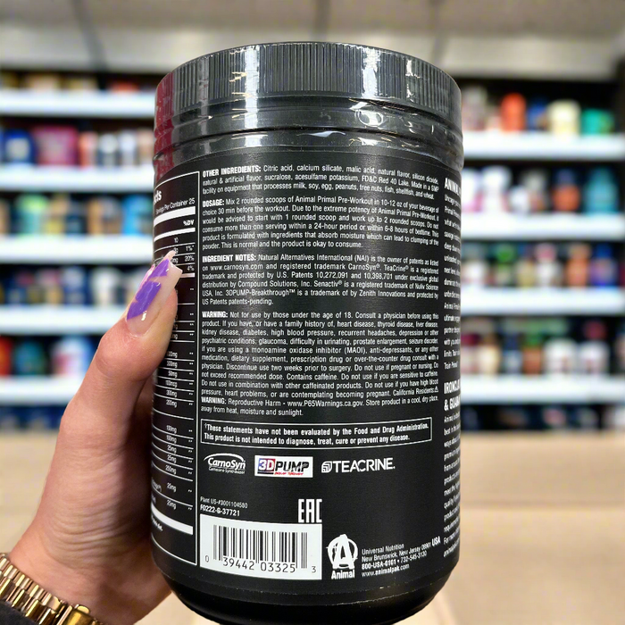 Animal Primal Preworkout-Pulver, Erdbeer-Wassermelone – 507 g