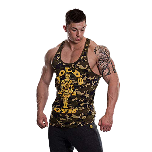 Golds Gym Stringer Joe Premium Weste XXL Camo Green