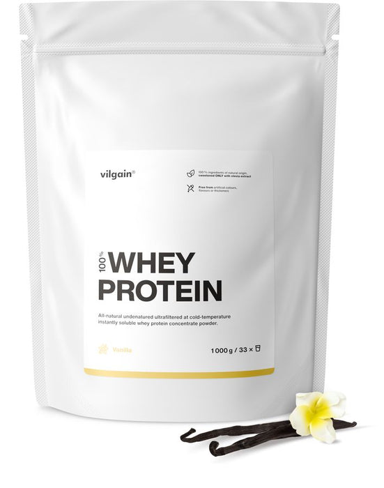 Vilgain Whey Protein 1000g - Pure Dutch Whey with Natural Stevia Sweetener