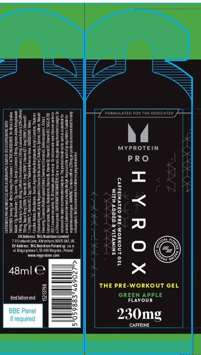 MyProtein THE Pre Workout Gel (HYROX Edition) 12 x 50g