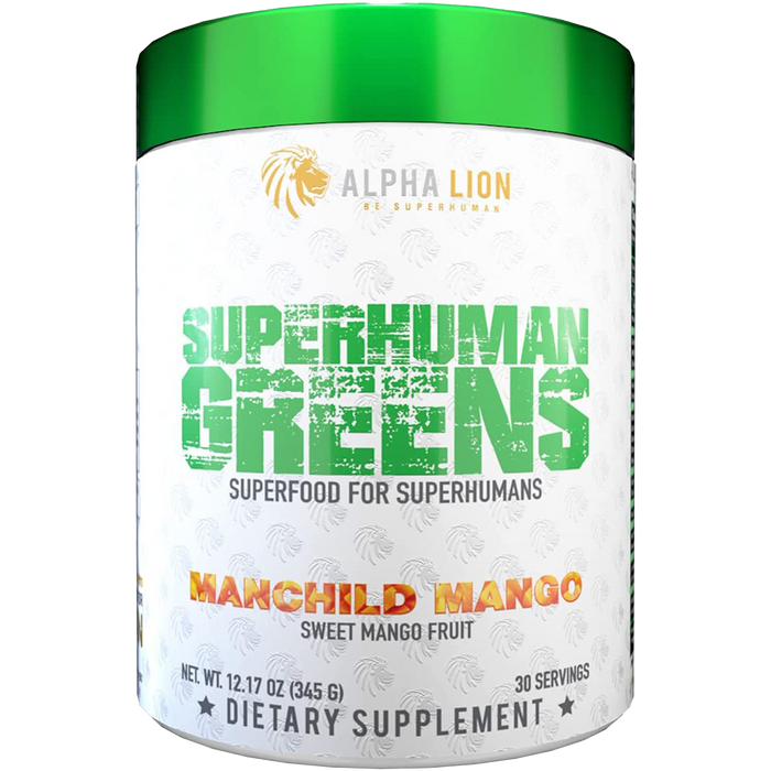 Alpha Lion SuperHuman Greens 345g Manchild Mango