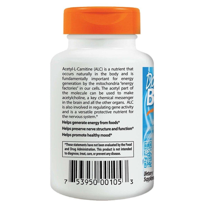 Doctor's Best Acetyl L-Carnitine with Biosint Carnitines, 500mg - 60 vcaps - Health and Wellbeing at MySupplementShop by Doctor's Best