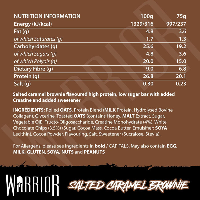 Warrior Creatine Bars 12x75g - Protein Bars at MySupplementShop by Warrior