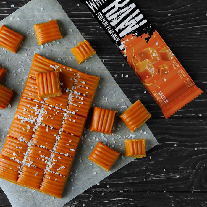 Warrior Raw Protein Flapjack 12x75g Salted Caramel - Health Foods at MySupplementShop by Warrior Raw