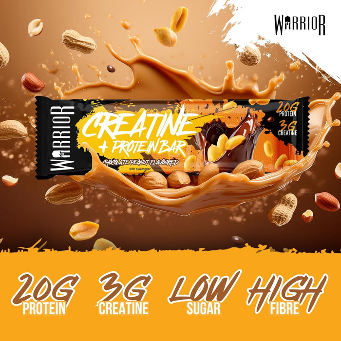Warrior Creatine Bars 12x75g - Protein Bars at MySupplementShop by Warrior