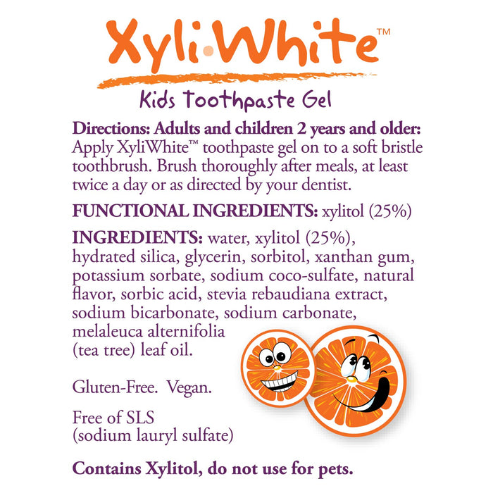 NOW Foods XyliWhite Kids, Orange Splash - 85g - Health and Wellbeing at MySupplementShop by NOW Foods