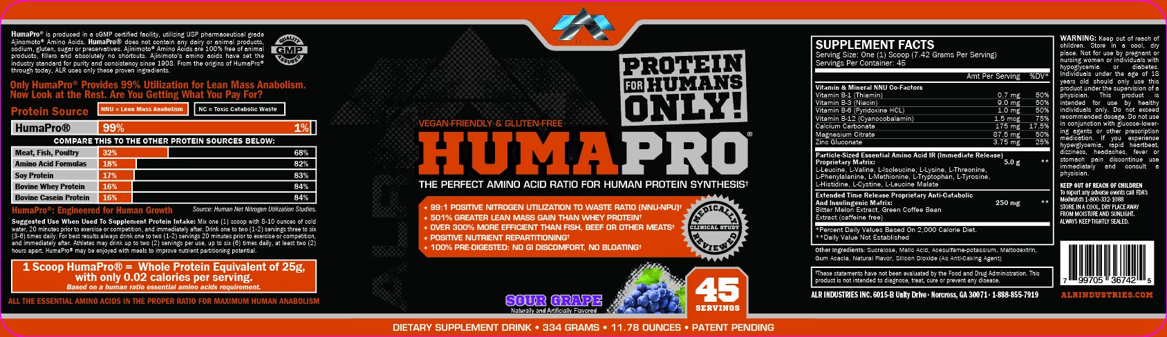 ALRI HumaPro, Mandarin Orange - 334 grams - Amino Acids and BCAAs at MySupplementShop by ALRI