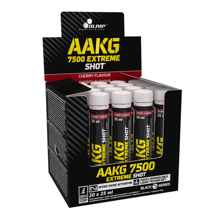 Olimp Nutrition AAKG 7500 Extreme Shot, Cherry - 20 x 25 ml.