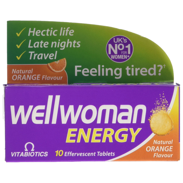 Vitabiotics Wellwoman Energy Natural Orange Flavour Effervescent 10 Tablets