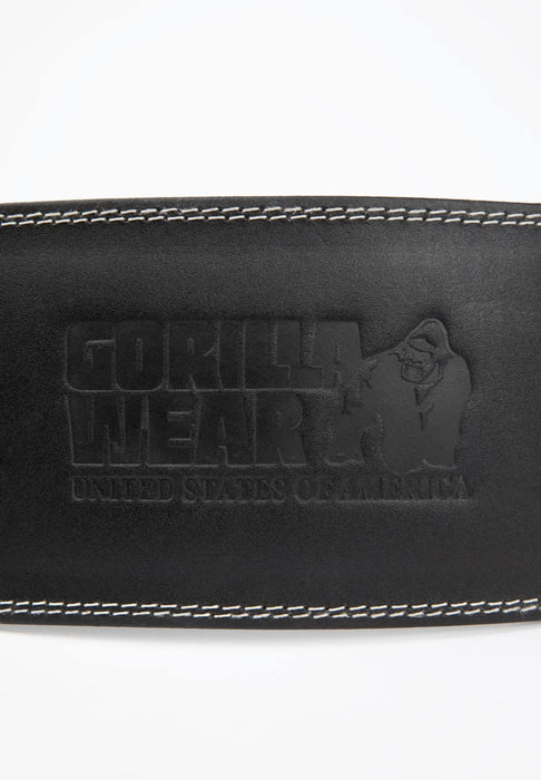 Gorilla Wear 6 Inch Padded Leather Lifting Belt Black/Black - Weight Lifting Belts at MySupplementShop by GORILLA WEAR