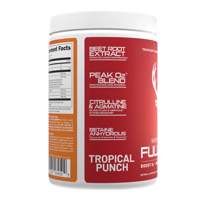 Bucked Up Full Bore Warm Up / Open Up 312g Tropical Punch - Stim Free Pre Workout at MySupplementShop by Bucked Up