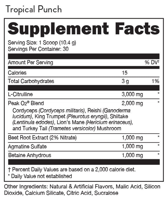 Bucked Up Full Bore Warm Up / Open Up 312g Tropical Punch - Stim Free Pre Workout at MySupplementShop by Bucked Up