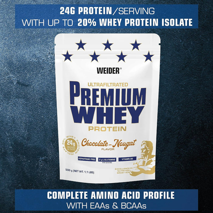 Weider Premium Whey, Chocolate Nougat - 500g