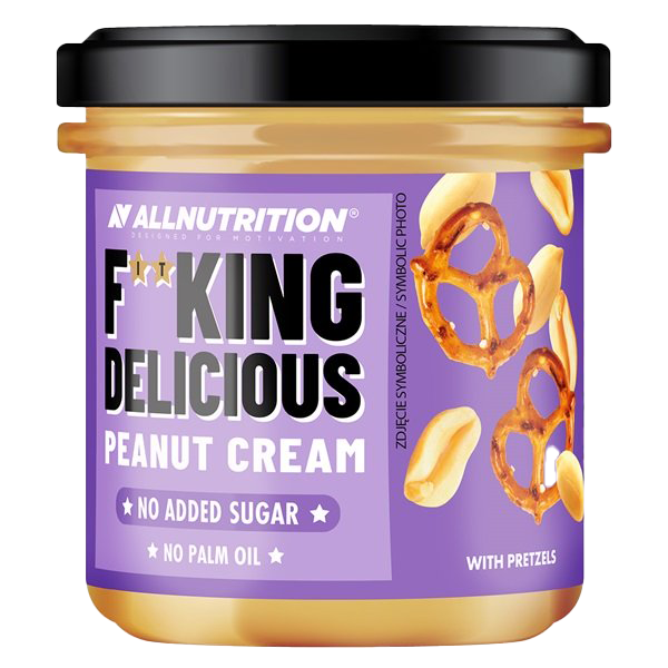 Allnutrition Fitking Delicious Peanut Cream, with Pretzels - 350g