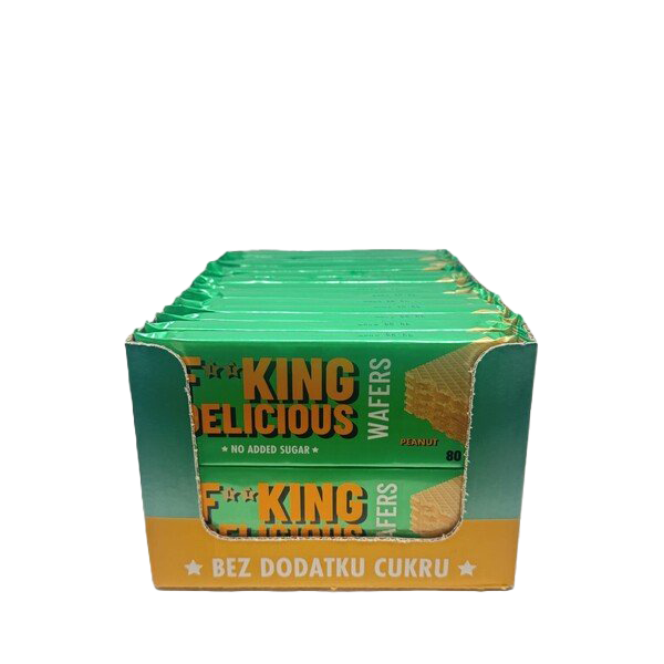 Allnutrition Fitking Delicious Wafers, Peanut - 32 x 80g