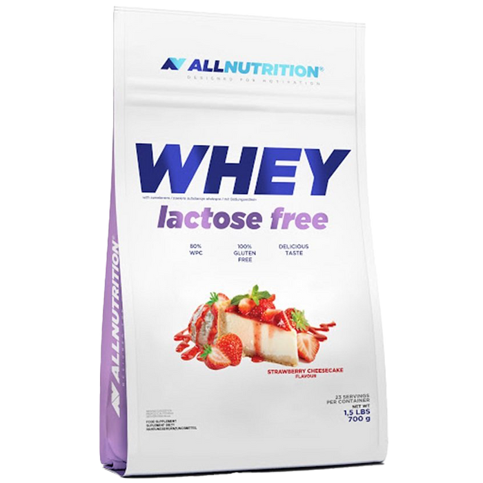 Allnutrition Whey Lactose Free, Strawberry Cheesecake - 700g