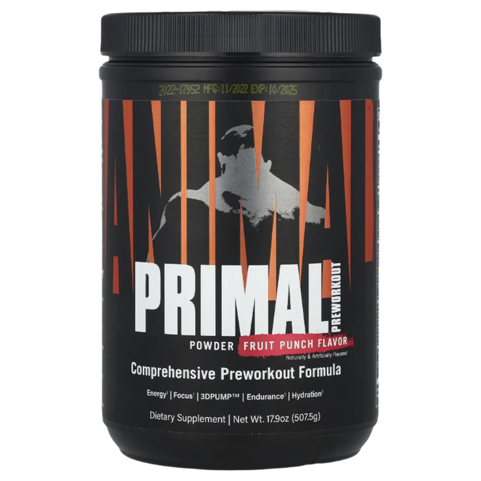 Animal Primal Preworkout-Pulver, Erdbeer-Wassermelone – 507 g