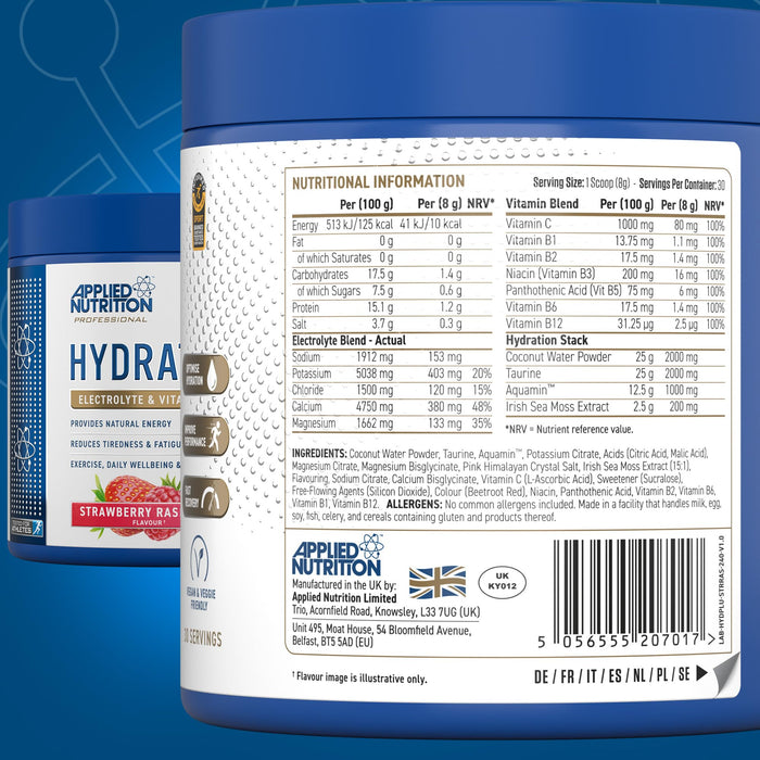 Applied Nutrition Hydration+ 240g - Sports & Energy Drink Mixes at MySupplementShop by Applied Nutrition