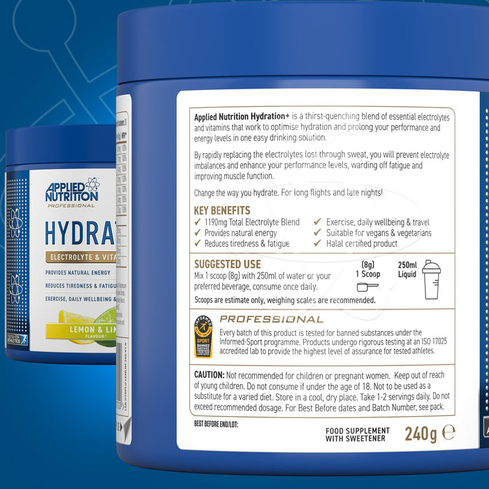 Applied Nutrition Hydration+ 240g - Sports & Energy Drink Mixes at MySupplementShop by Applied Nutrition