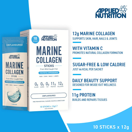 Applied Nutrition Marine Collagen STICKS 10x12g