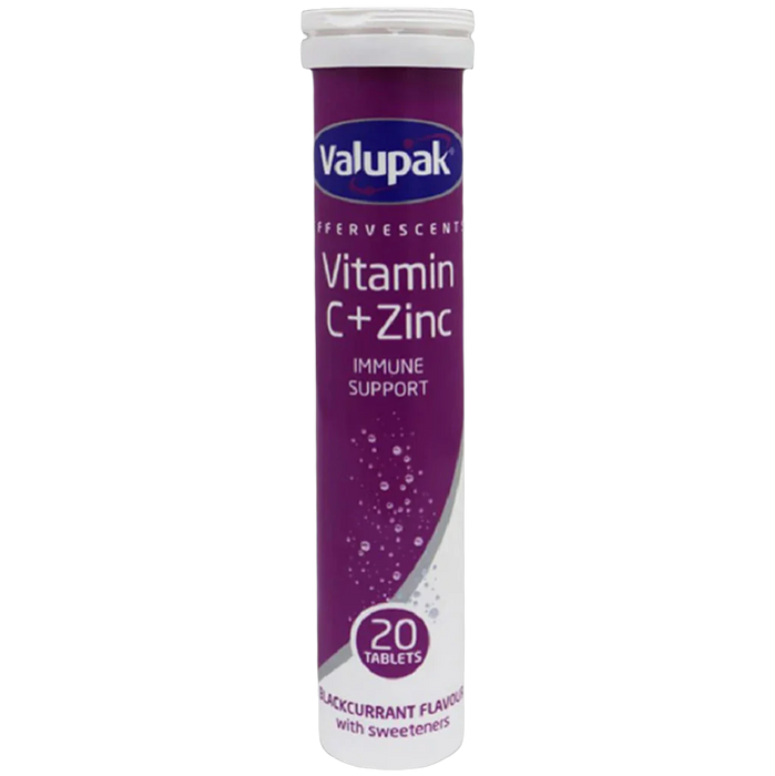 Valupak Vitamins One-A-Day Vitamin C and Zinc Effervescent 20 Tablets
