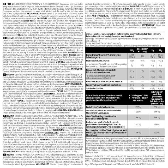 BioTechUSA Fiber Mix, Unflavored - 225g - Fibre at MySupplementShop by BioTechUSA