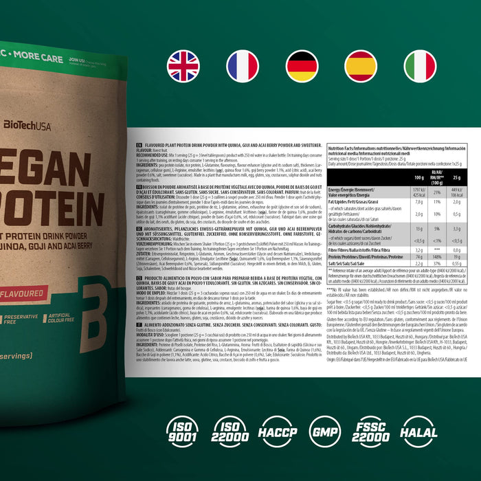 BioTechUSA Vegan Protein, Forest Fruit - 500g - Protein Blends at MySupplementShop by BioTechUSA