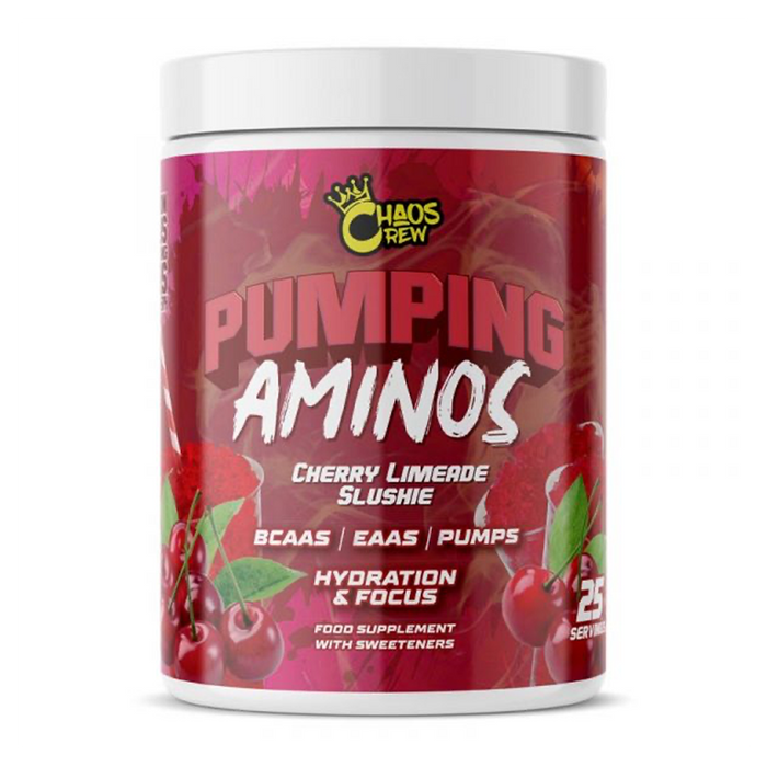 Chaos Crew Pumping Aminos 2.0 325g Cherry Limeade Slushie - Sports Supplements at MySupplementShop by Chaos Crew