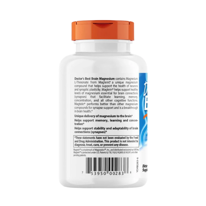 Doctor's Best Brain Magnesium with Magtein 50 mg 90 Veggie Capsules