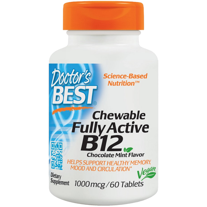 Doctor's Best Chewable Fully Active B12, 1000mcg - 60 tabs