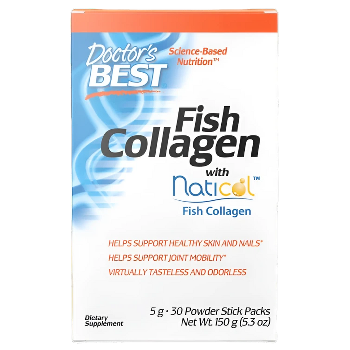 Doctor's Best Fish Collagen with Naticol Fish Collagen - 30 stick packs