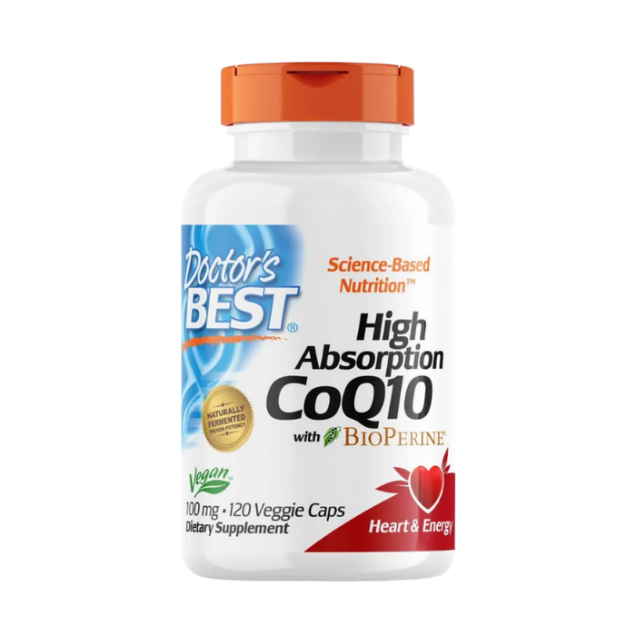 Doctor's Best High Absorption CoQ10 with BioPerine 100 mg 120 Veggie Capsules