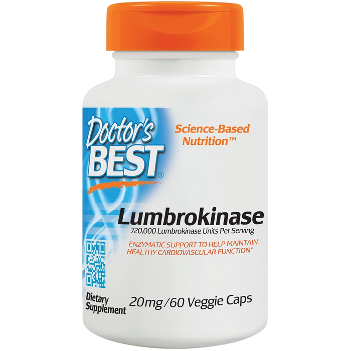 Doctor's Best Lumbrokinase, 20mg - 60 vcaps