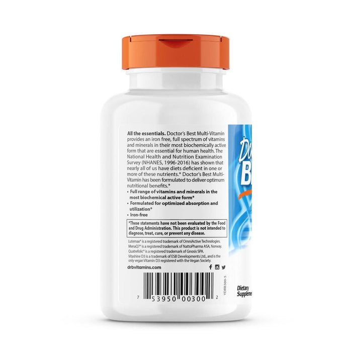 Doctor's Best Multi-Vitamin with Vitashine D3 and Quatrefolic 90 Veggie Capsules - Vitamins & Minerals at MySupplementShop by Doctor's Best