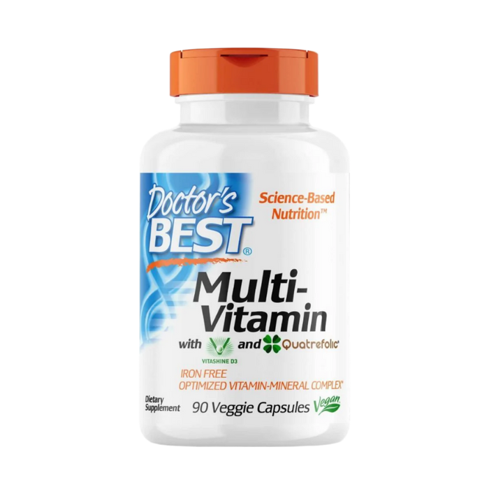 Doctor's Best Multi-Vitamin with Vitashine D3 and Quatrefolic 90 Veggie Capsules