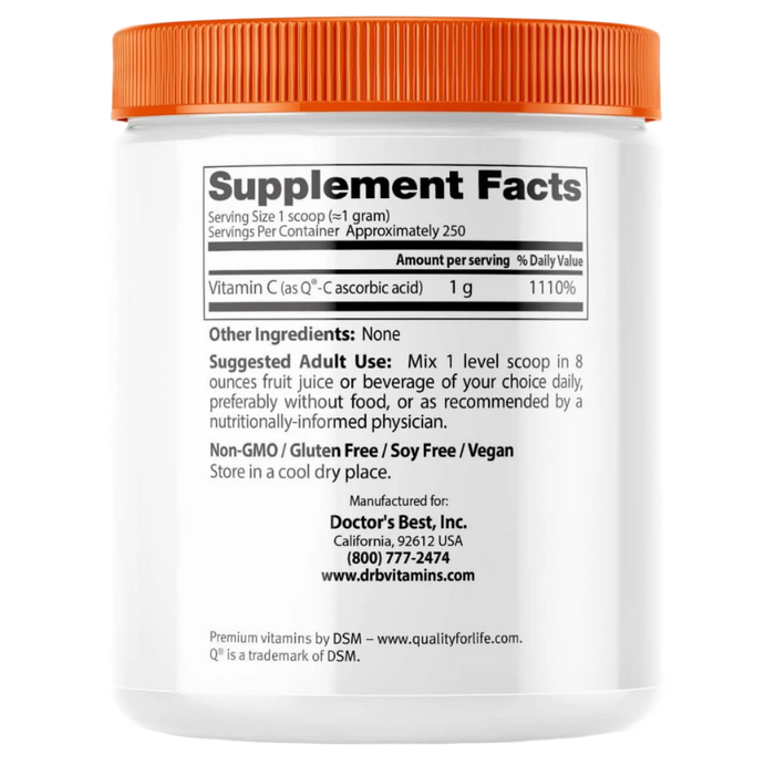 Doctor's Best Pure Vitamin C Powder with Q-C 8.8 oz (250 g)