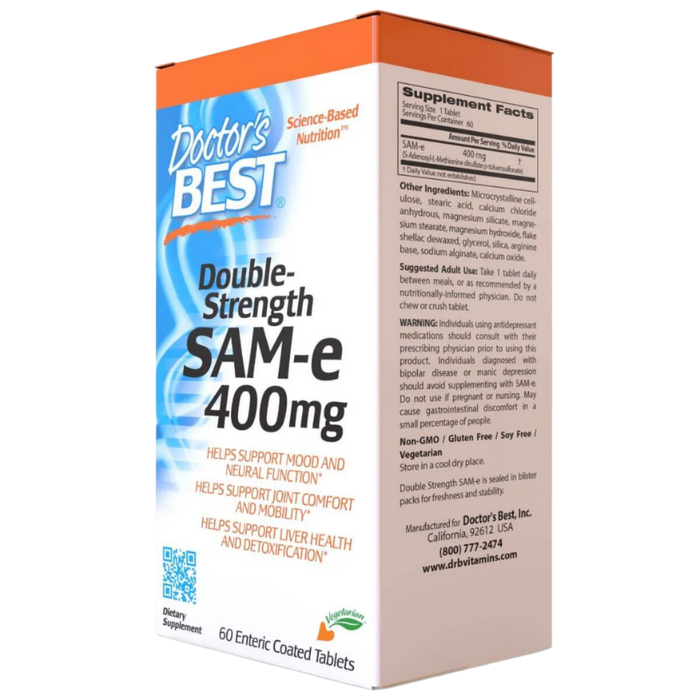 Doctor's Best SAM-e 400 mg 60 Enteric Coated Tablets