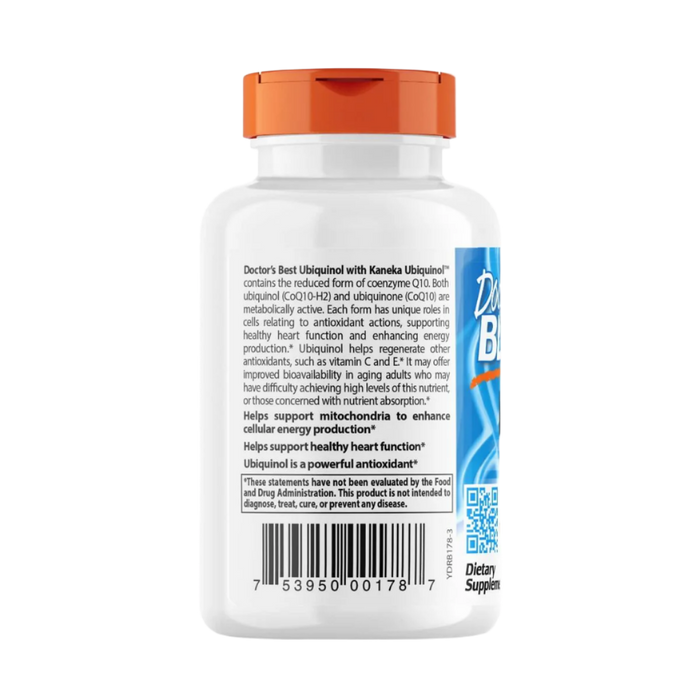 Doctor's Best Ubiquinol with Kaneka 50mg 90 Softgels