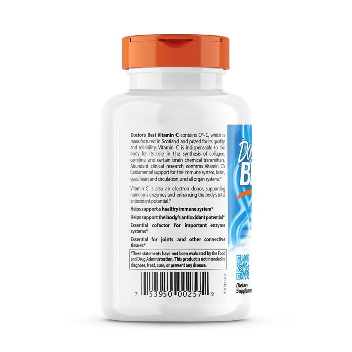 Doctor's Best Vitamin C with Q-C 1,000 mg 120 Veggie Capsules - Vitamins & Minerals at MySupplementShop by Doctor's Best