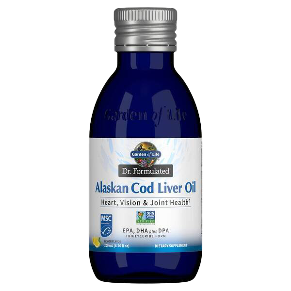 Garden of Life Dr. Formulated Alaskan Cod Liver Oil, Lemon - 200 ml.