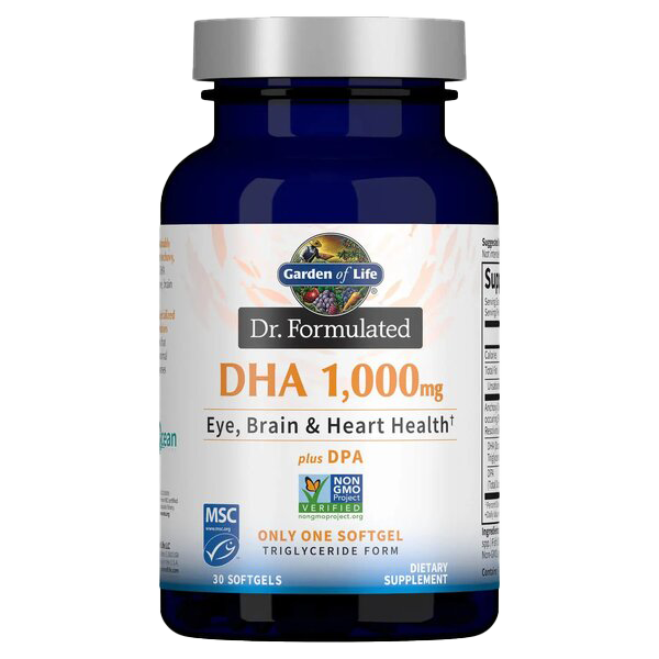 Garden of Life Dr. Formulated DHA, 1000mg (Citrus) - 30 softgels